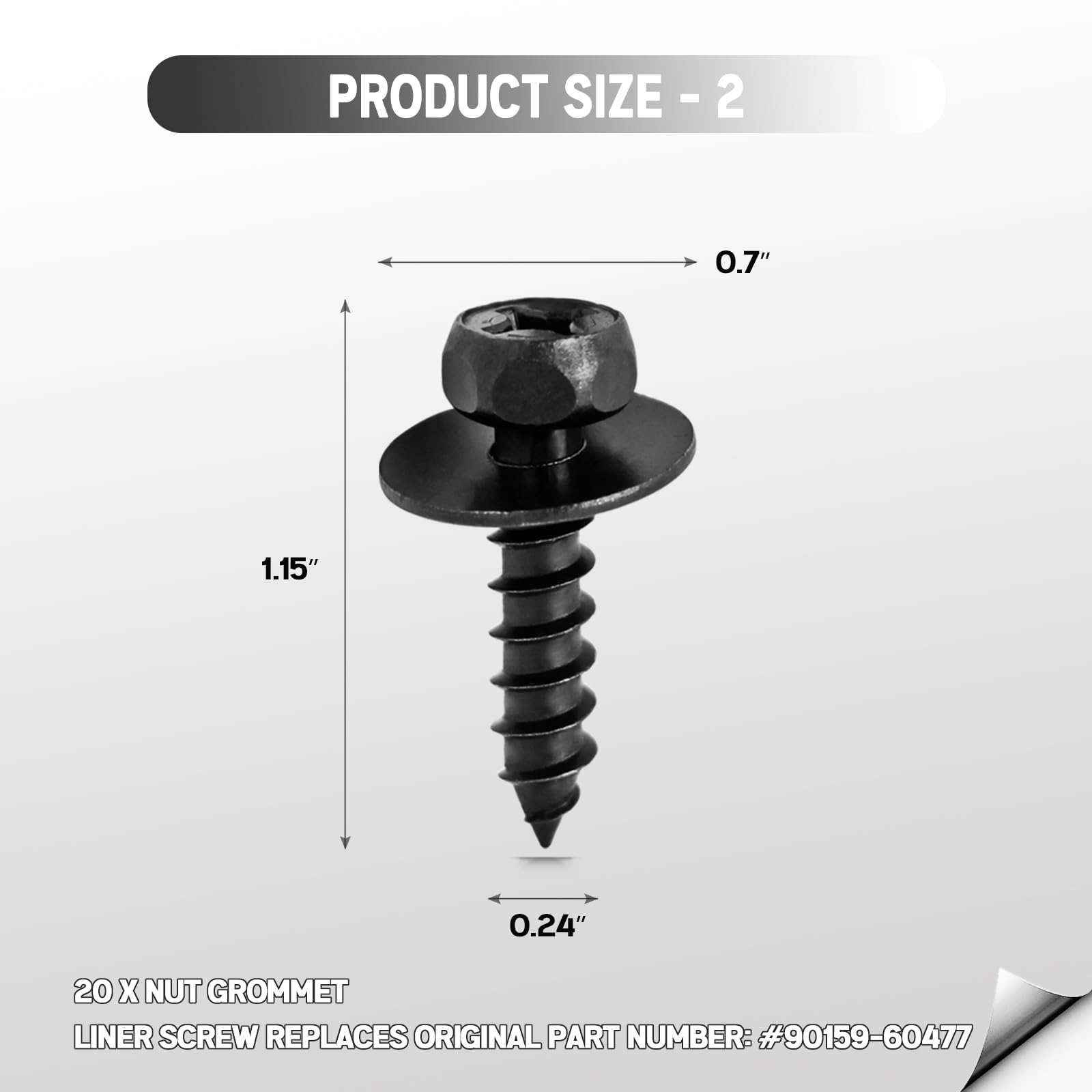 Xislet 101 PCS Engine Under Cover Fender Push Pin Rivets 90467-07201 Compatible with Toyota & Lexus Camry Corolla Plastic Fasten